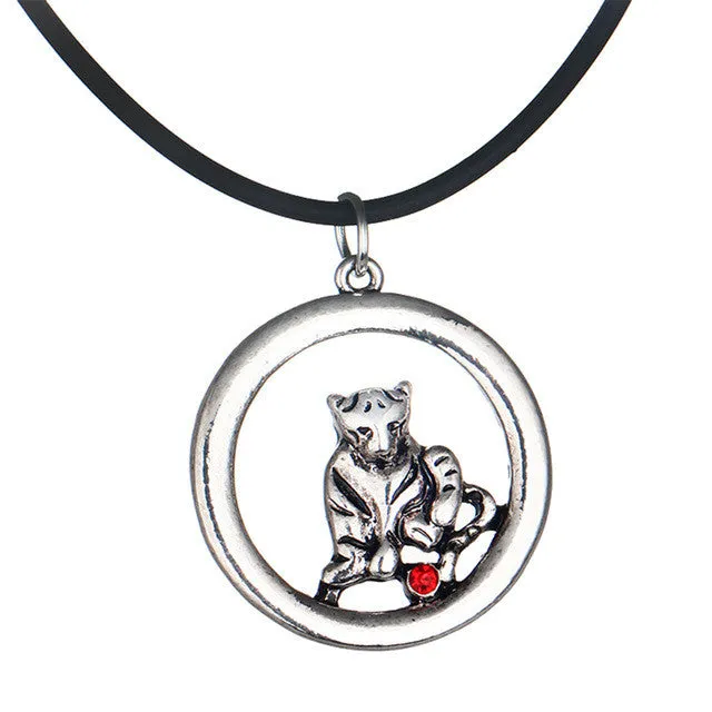 Antique Silver Punk Style Hollow Horse Pendants Necklace for Men