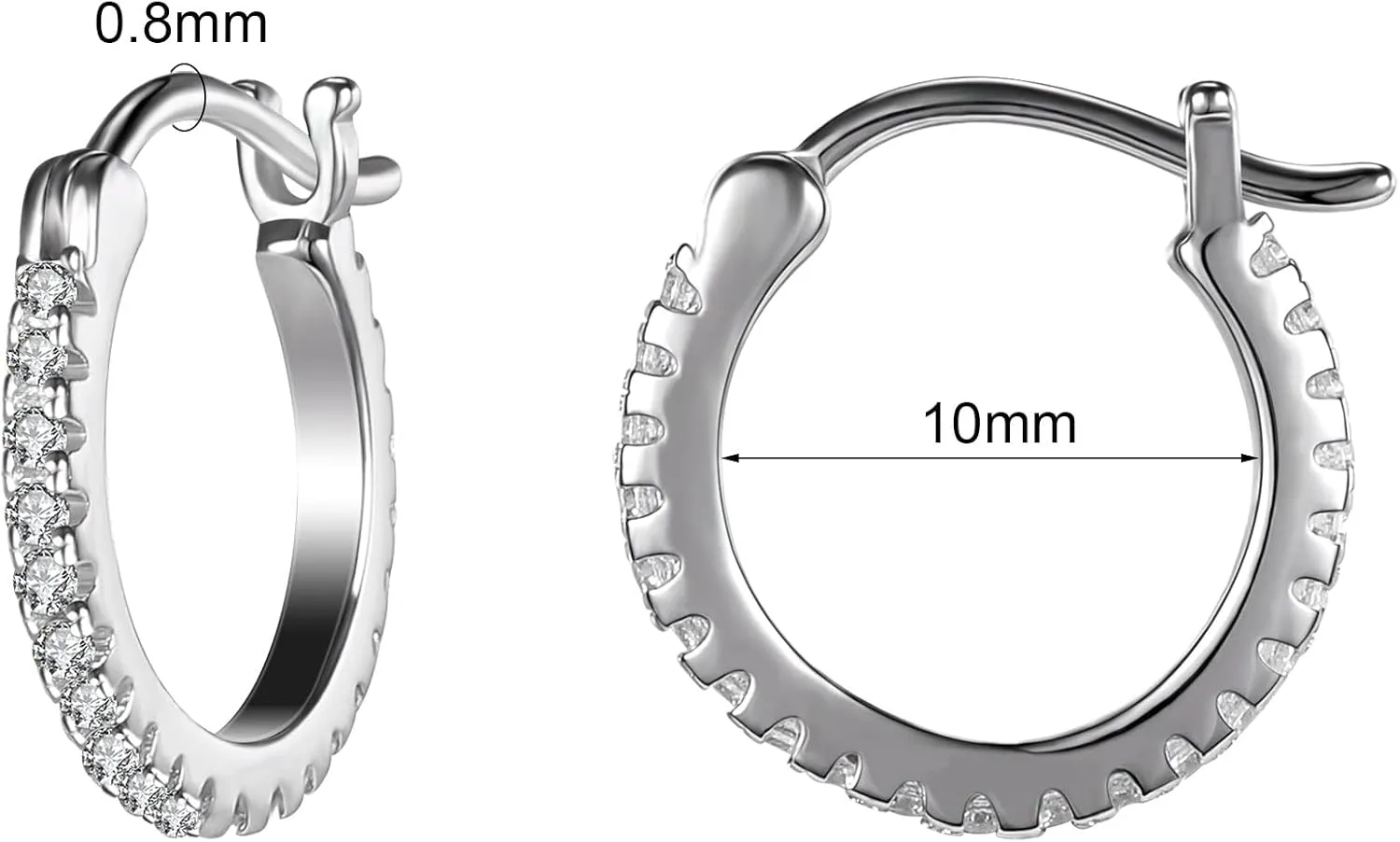 AoedeJ Sterling Silver Hoop Earrings Hypoallergenic Hoop Earrings Set Small Sterling Silver Earrings Hoops Clip On Hoop Earrings for Women Multipack