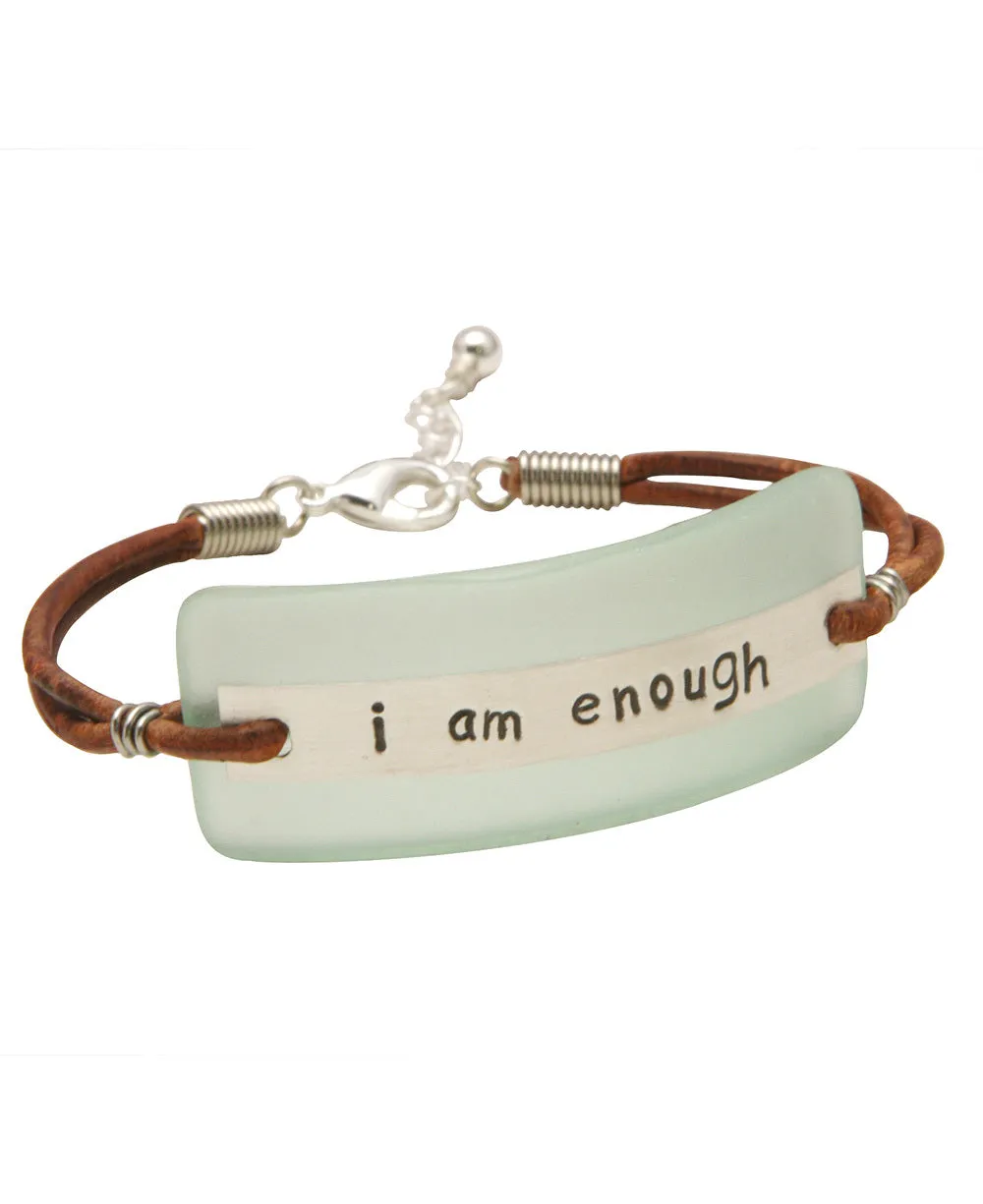 Aqua Glass I Am Enough Bracelet (USA)