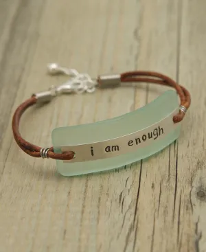 Aqua Glass I Am Enough Bracelet (USA)
