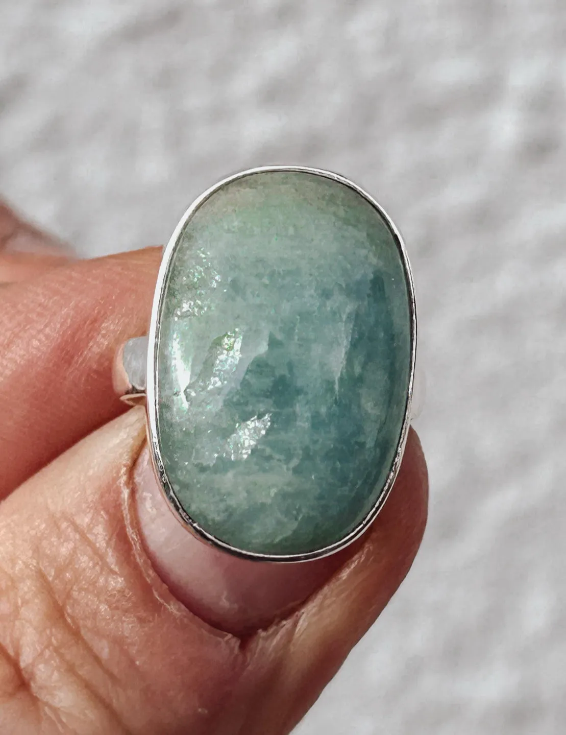 Aquamarine Size K Ring