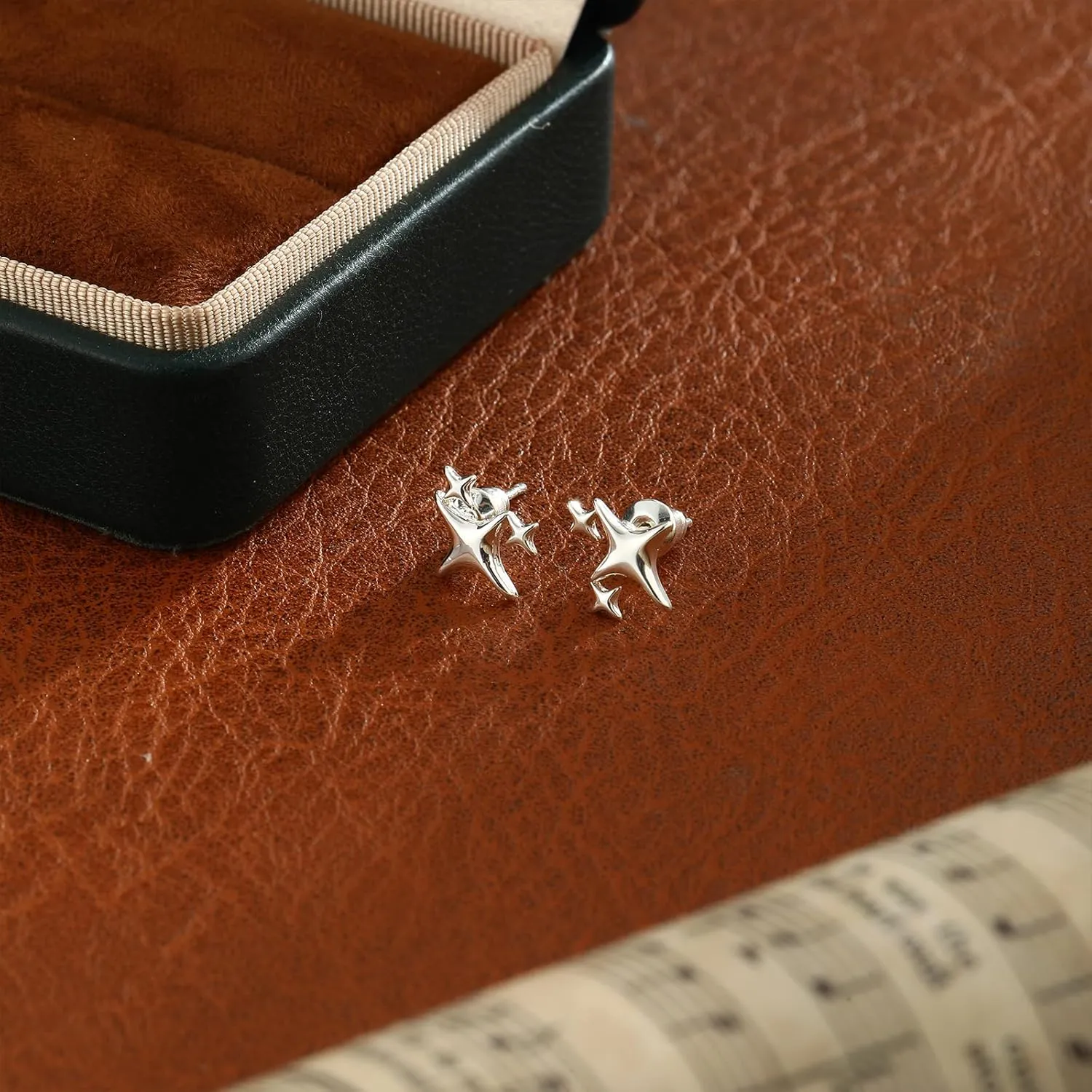 ASCOMY Gold Earrings for Women Dainty Stud Earrings 14K Gold/Silver Plated Heart Earring Cute Star Stud Earring Gold Minimalist Jewelry Gifts for Her