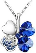 Austrian Crystal  four Leaf Clover pendant necklaces