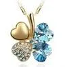 Austrian Crystal  four Leaf Clover pendant necklaces