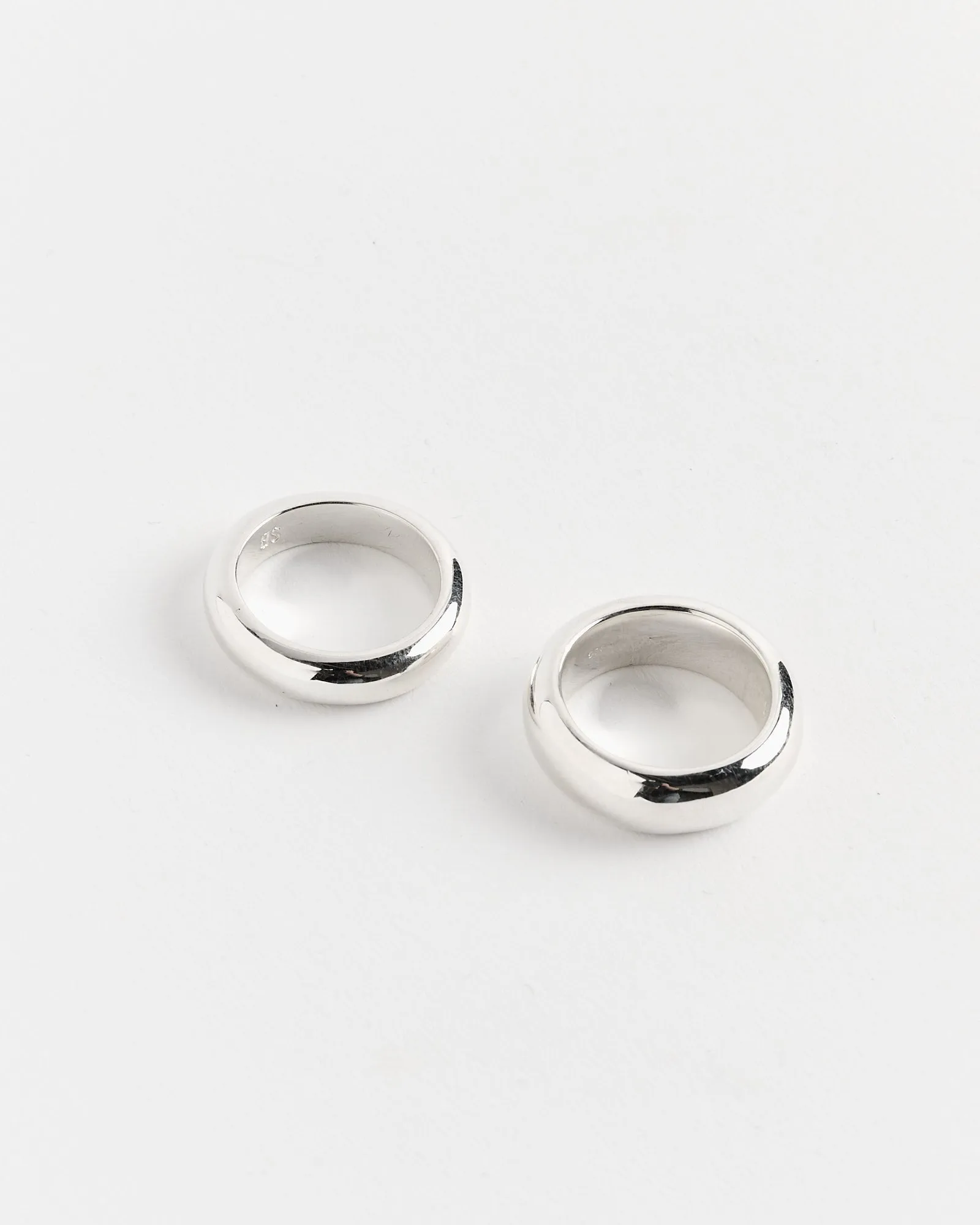 Bagel Ring Set in Sterling Silver