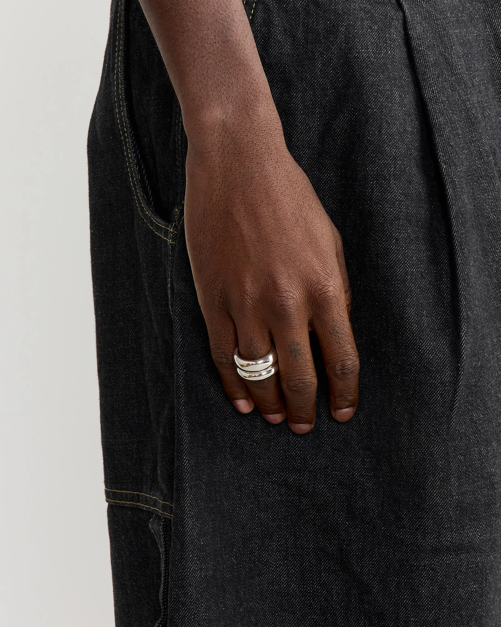 Bagel Ring Set in Sterling Silver