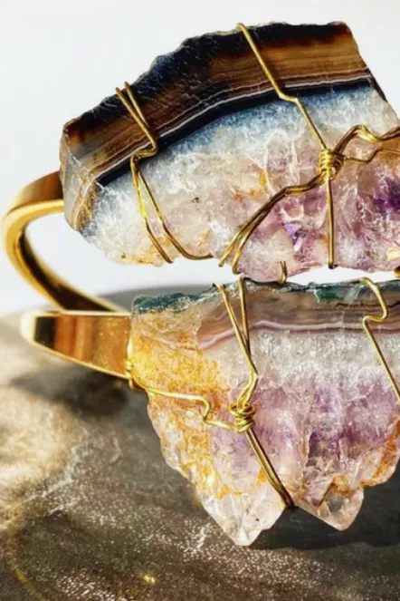 Bellamy Crystal Cuff Bracelet by Etymology Jewelry