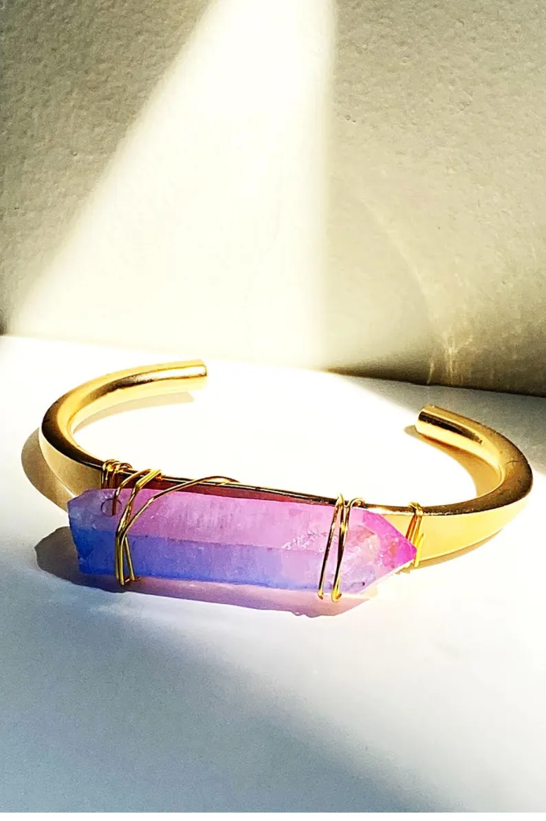 Bellamy Crystal Cuff Bracelet by Etymology Jewelry