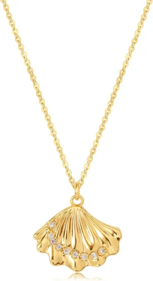 BENEIGE Gold Necklace For Women 14K Gold Plated Cubic Zirconia Charm Necklaces Pendant Jewelry Gifts