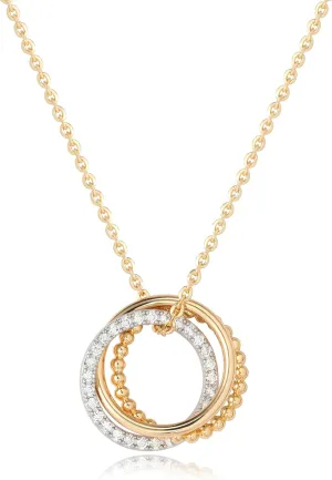 BENEIGE Gold Necklace For Women 14K Gold Plated Cubic Zirconia Charm Necklaces Pendant Jewelry Gifts