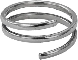 BESPORTBLE Silver Adjustable Open Ring Stylish Aesthetic Thumb Ring for Women Simple Wrap Around Design for Daily Wear Graduation Valentines Day Birthdays