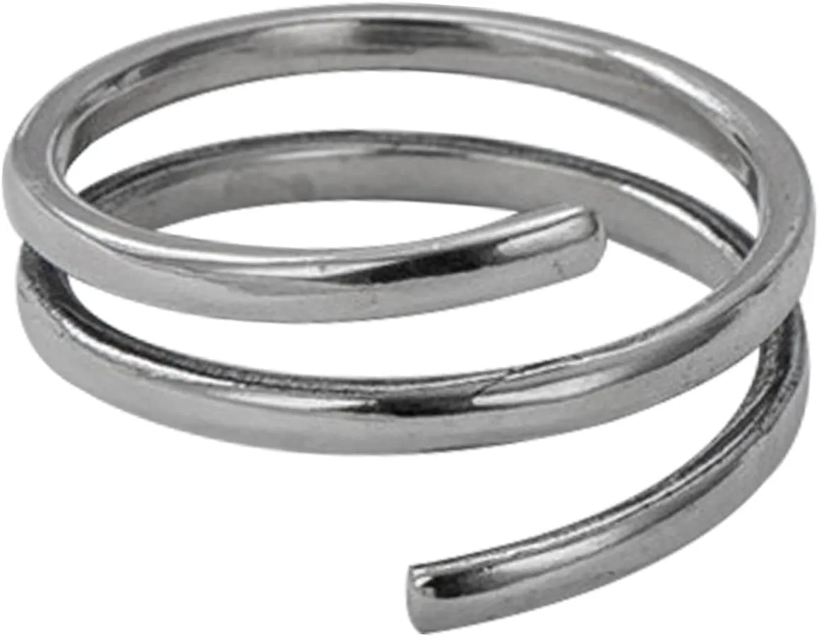 BESPORTBLE Silver Adjustable Open Ring Stylish Aesthetic Thumb Ring for Women Simple Wrap Around Design for Daily Wear Graduation Valentines Day Birthdays
