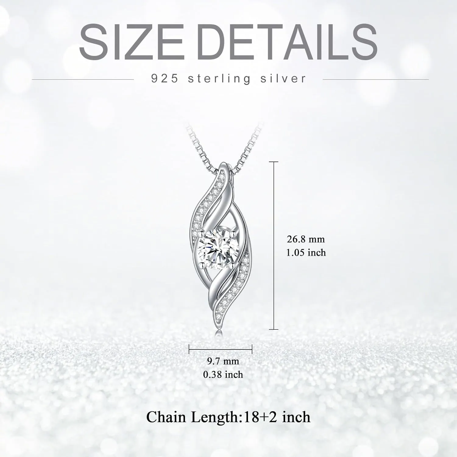 Birthstone Infinity Necklace for Women S925 Sterling Silver Infinity Love Jewelry Birthday Anniversary Christmas Gifts for Her Girlfriend Wife