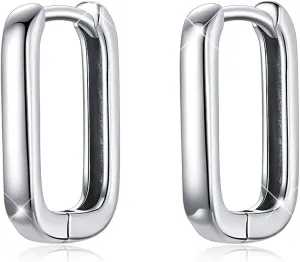 BISAER 925 Sterling Silver Cute Hoop Earrings for Women Hypoallergenic Small Sleeper Tragus Hoop Earrings Cartilage Jewelry Gifts