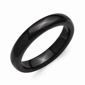 Black Ceramic 4mm Polished Band