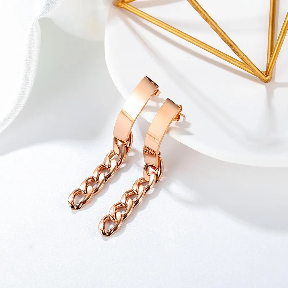 Boxed Set Dramatic Long Chain Drop Earrings