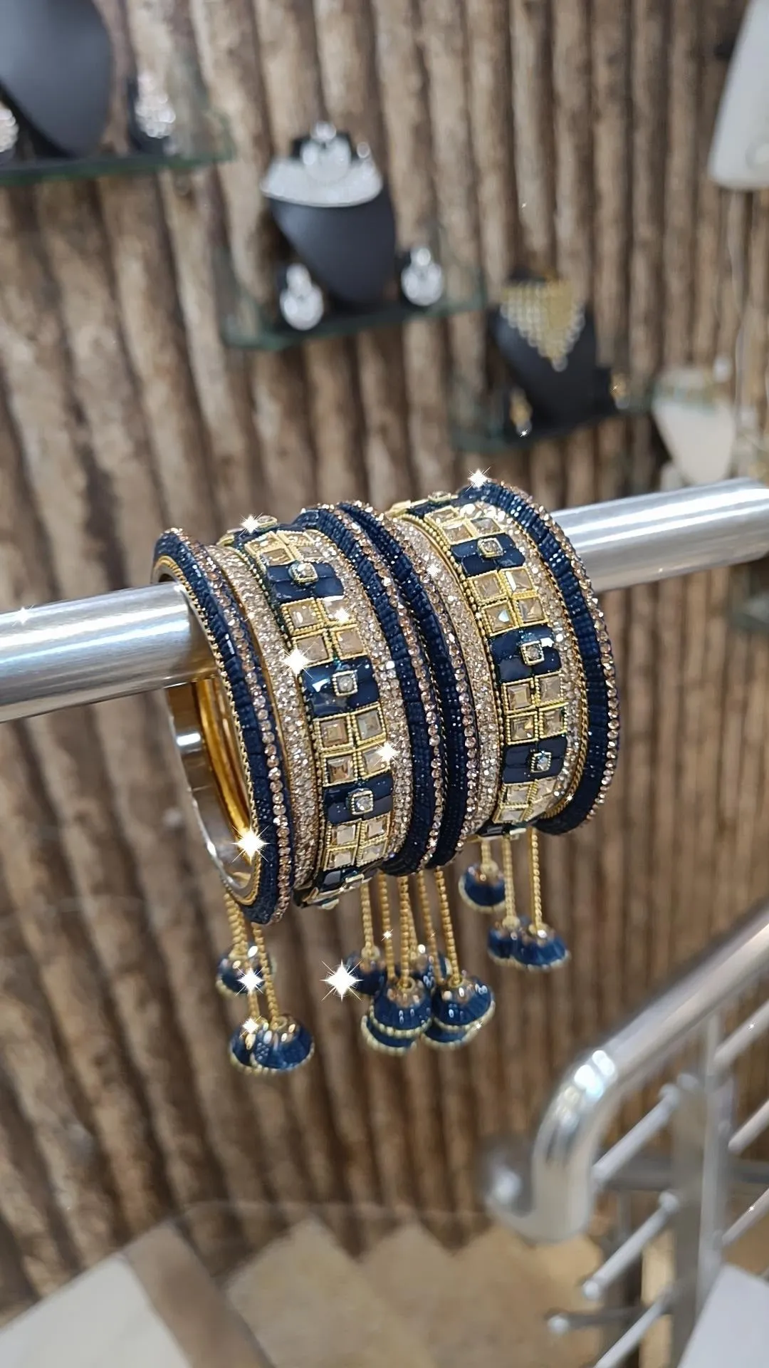 Bridal Crystal AD Bangles Jumka  Indian Premium Design