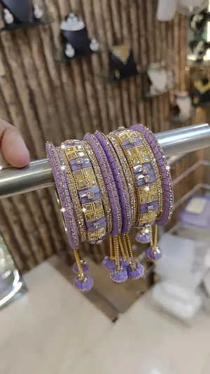 Bridal Crystal AD Bangles Jumka  Indian Premium Design