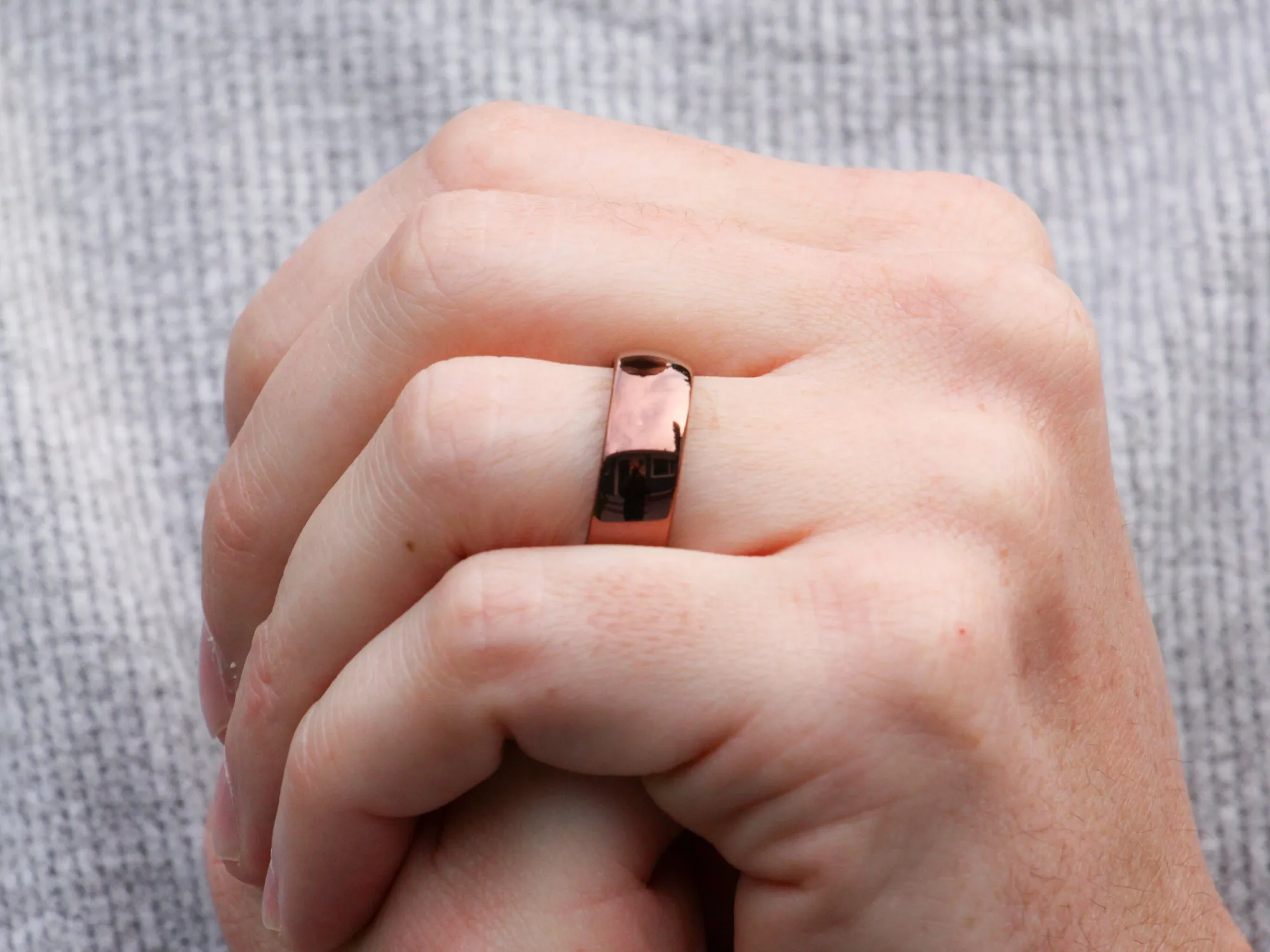 Brown Tungsten Ring, Polished Finish - 8MM