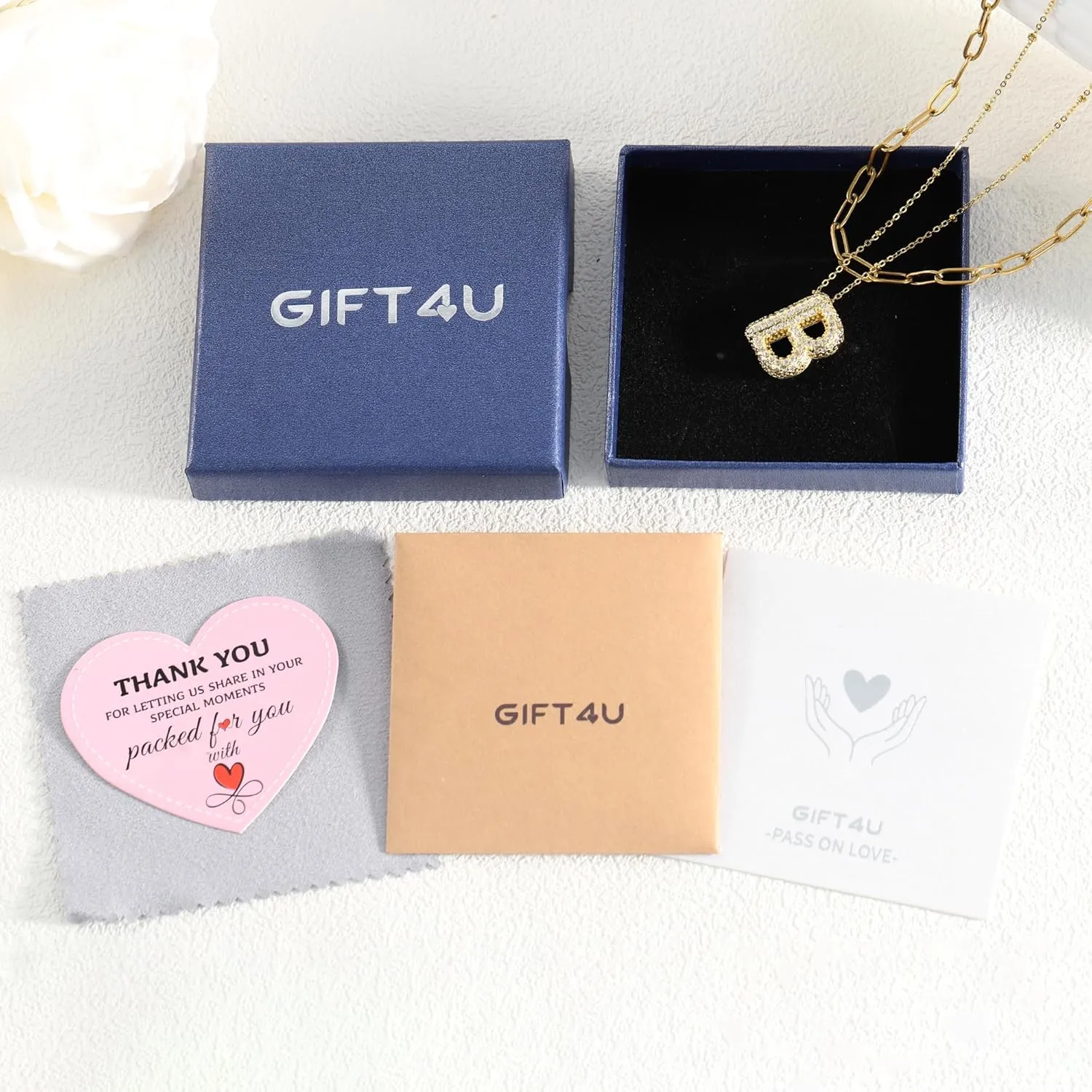 Bubble Letter Gold Necklace, 14K Gold Plated, Initial Necklace for Women, Dainty Layered Birthdays Gift for Women