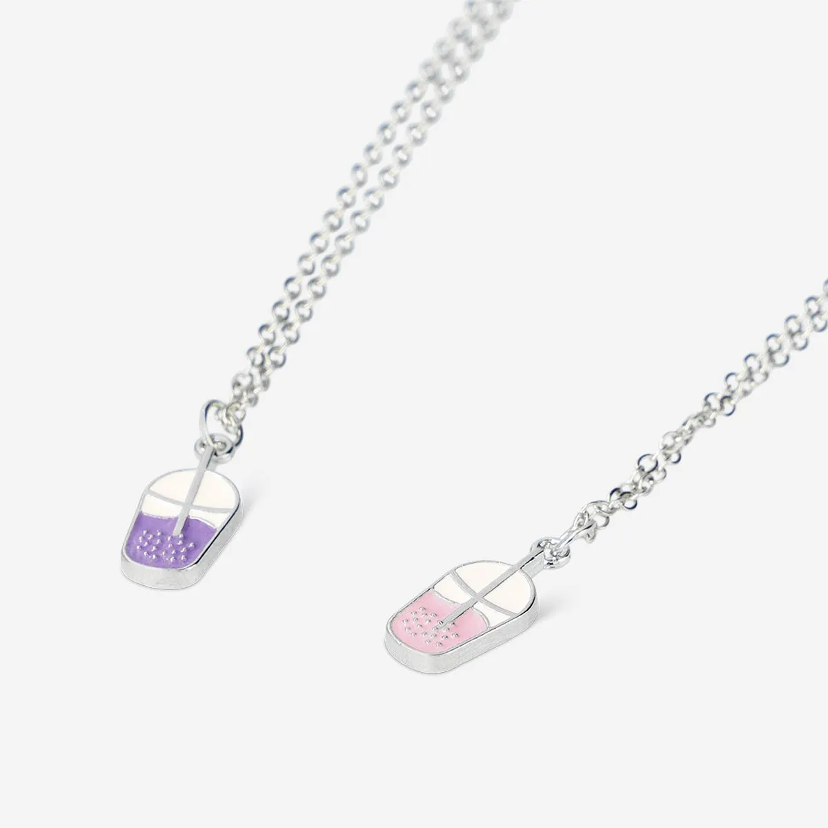 Bubble tea friendship necklaces - 2 pcs