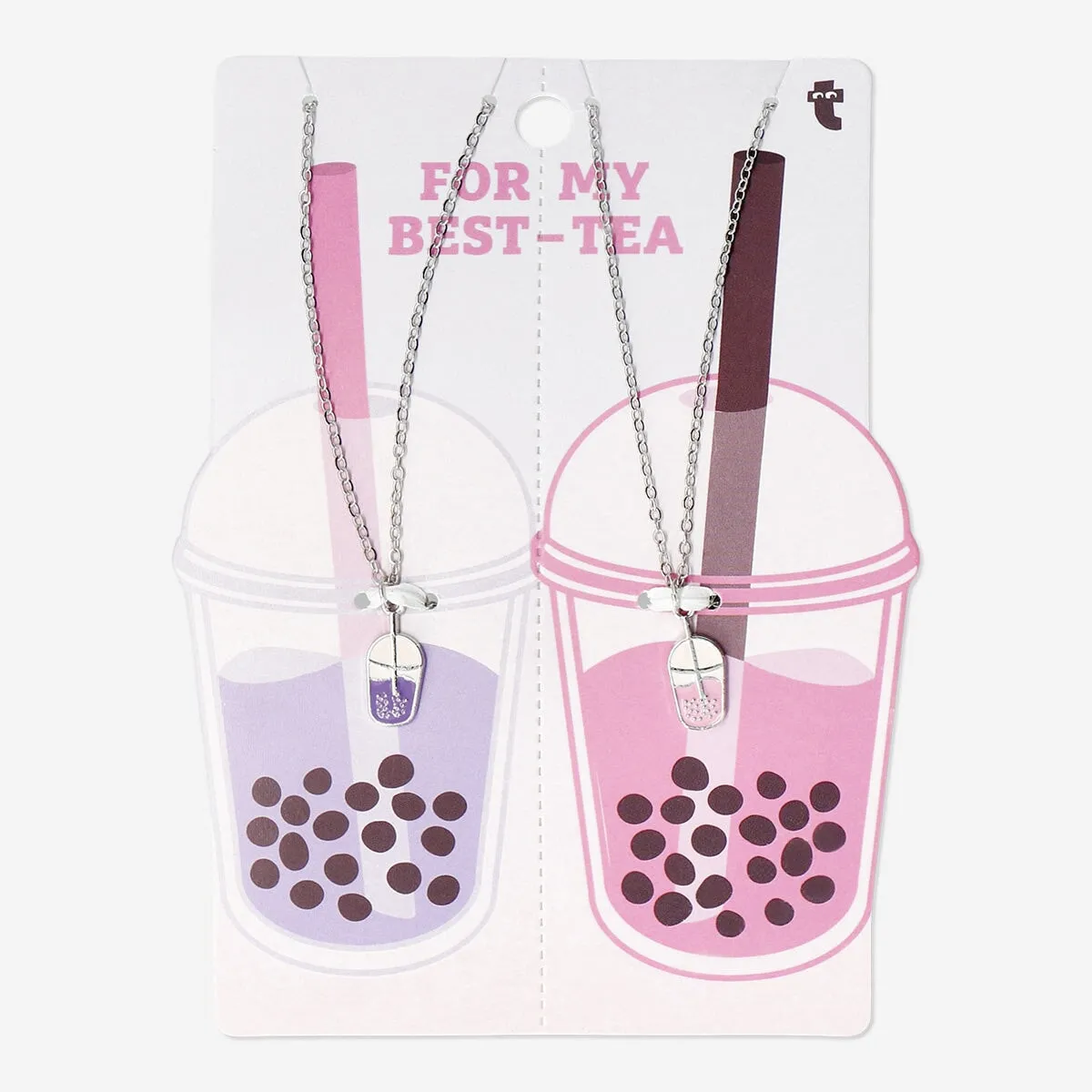 Bubble tea friendship necklaces - 2 pcs