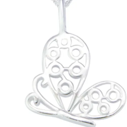 Butterfly Filigree Sterling Necklace and Earrings Set