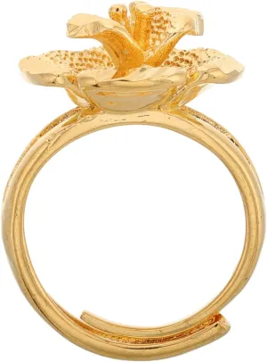 Carnation Ring for Women Graceful Flower Design Adjustable Size for Mom Daily Wear
