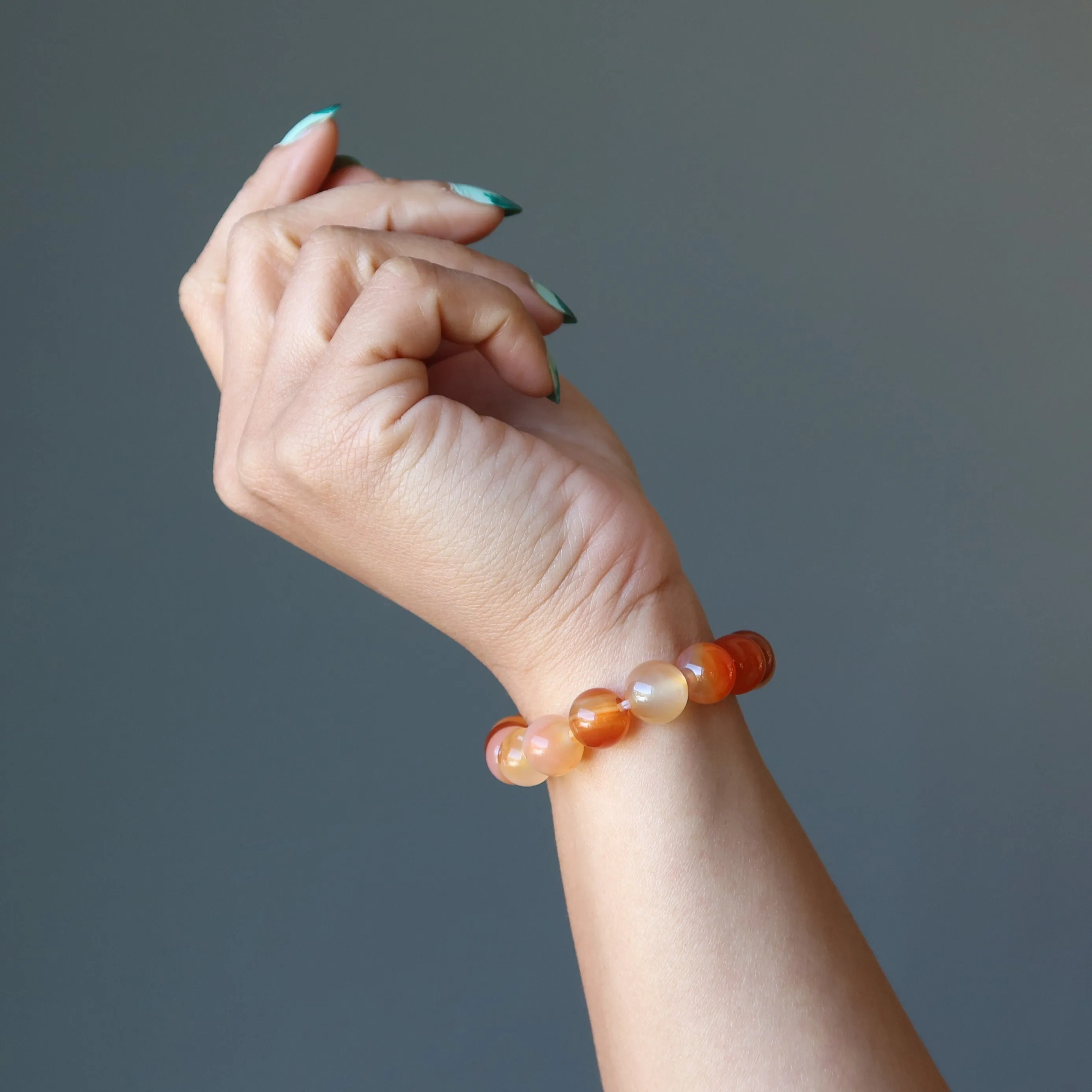 Carnelian Bracelet Tropical Happy Orange Crystals