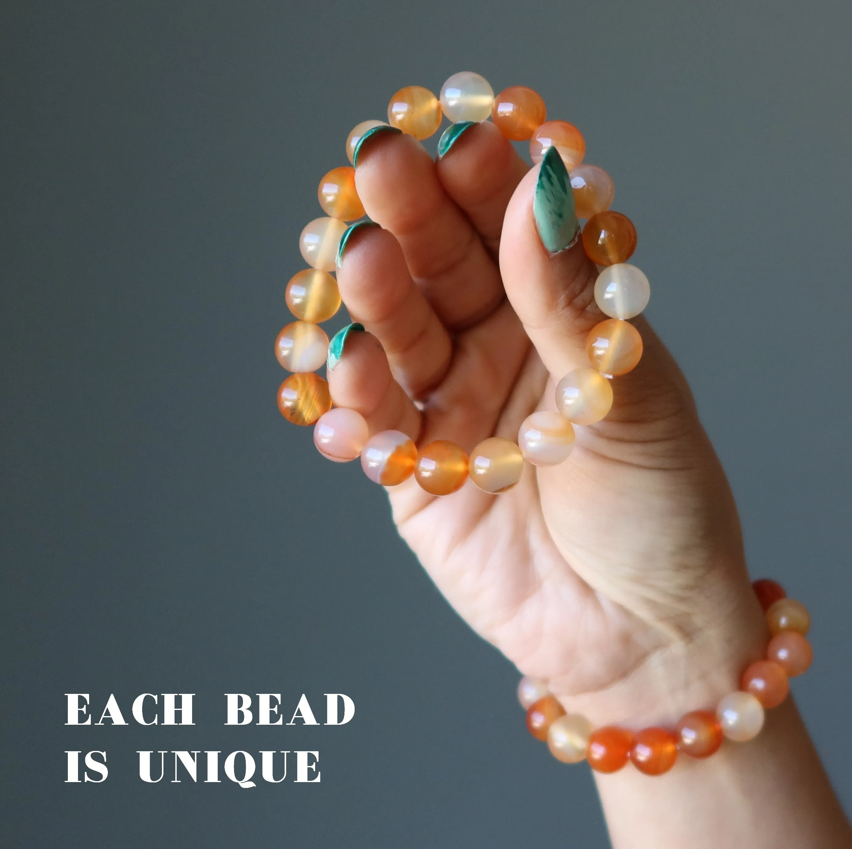 Carnelian Bracelet Tropical Happy Orange Crystals