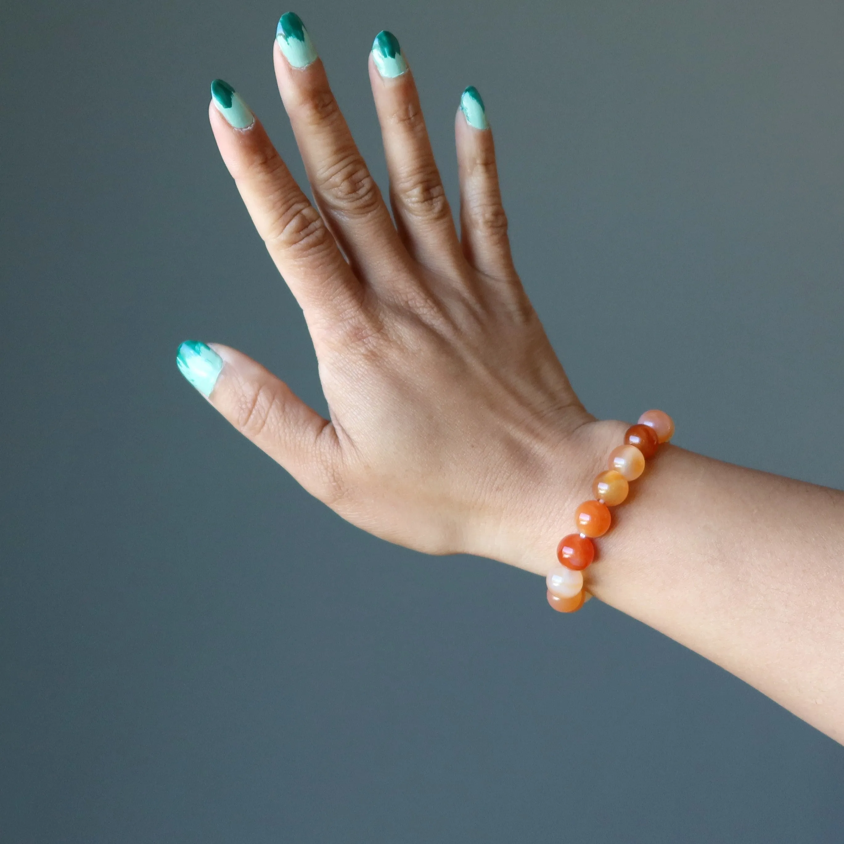 Carnelian Bracelet Tropical Happy Orange Crystals