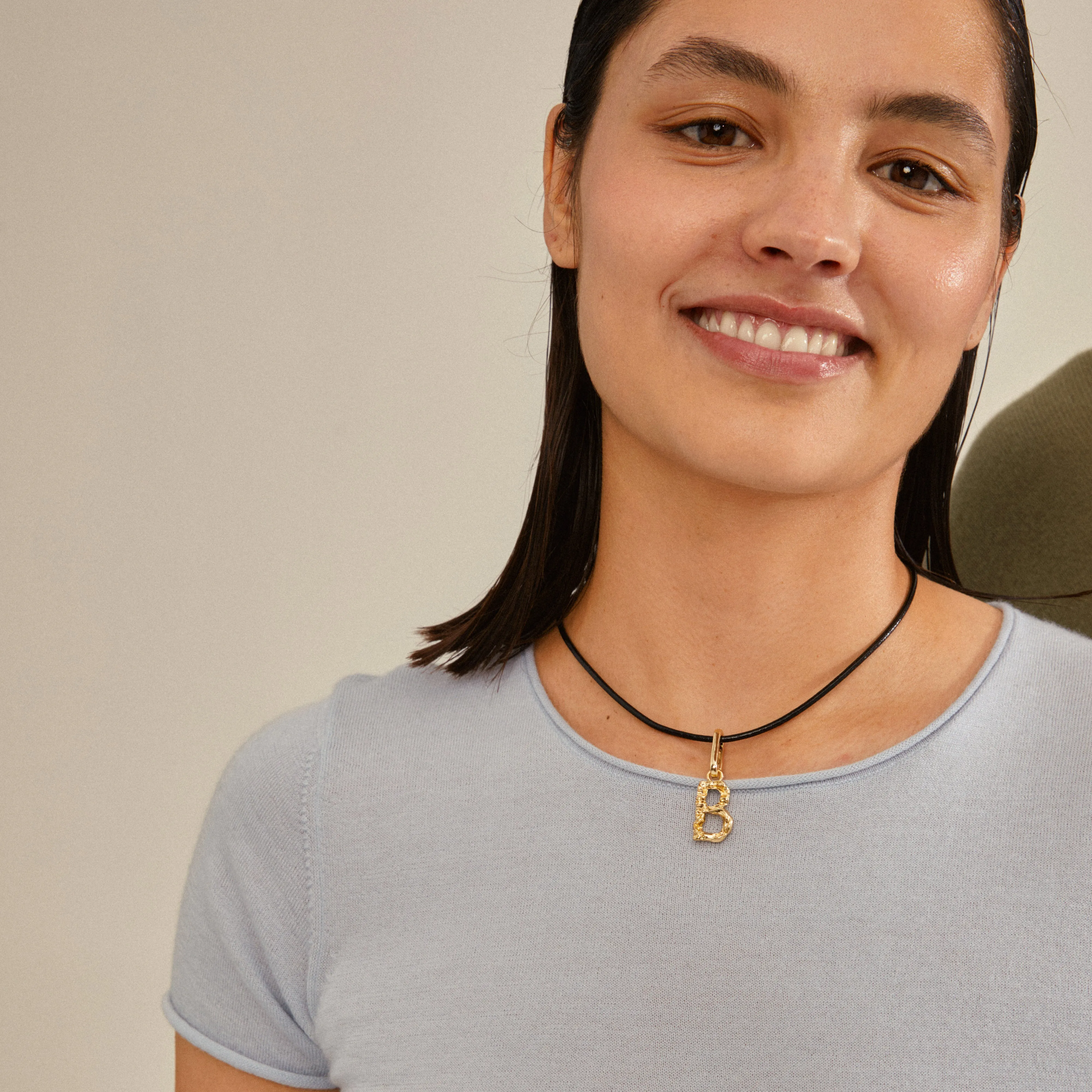 CHARM recycled pendant B, gold-plated