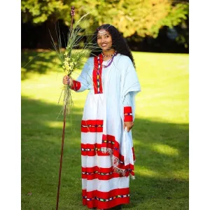Colorful Oromo Dress Oromo Dress With Accessories Beautiful Habesha Dress