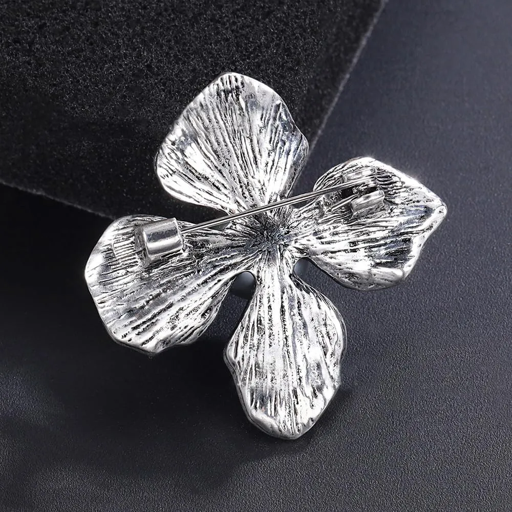 Dainty Brooch Pin for Women, Rhinestone Scarf Shawl Costume Brooches and Pins Flower Boutonniere Hat Bag Suit Dress Accessories Pearl Brooches Lapel Pins