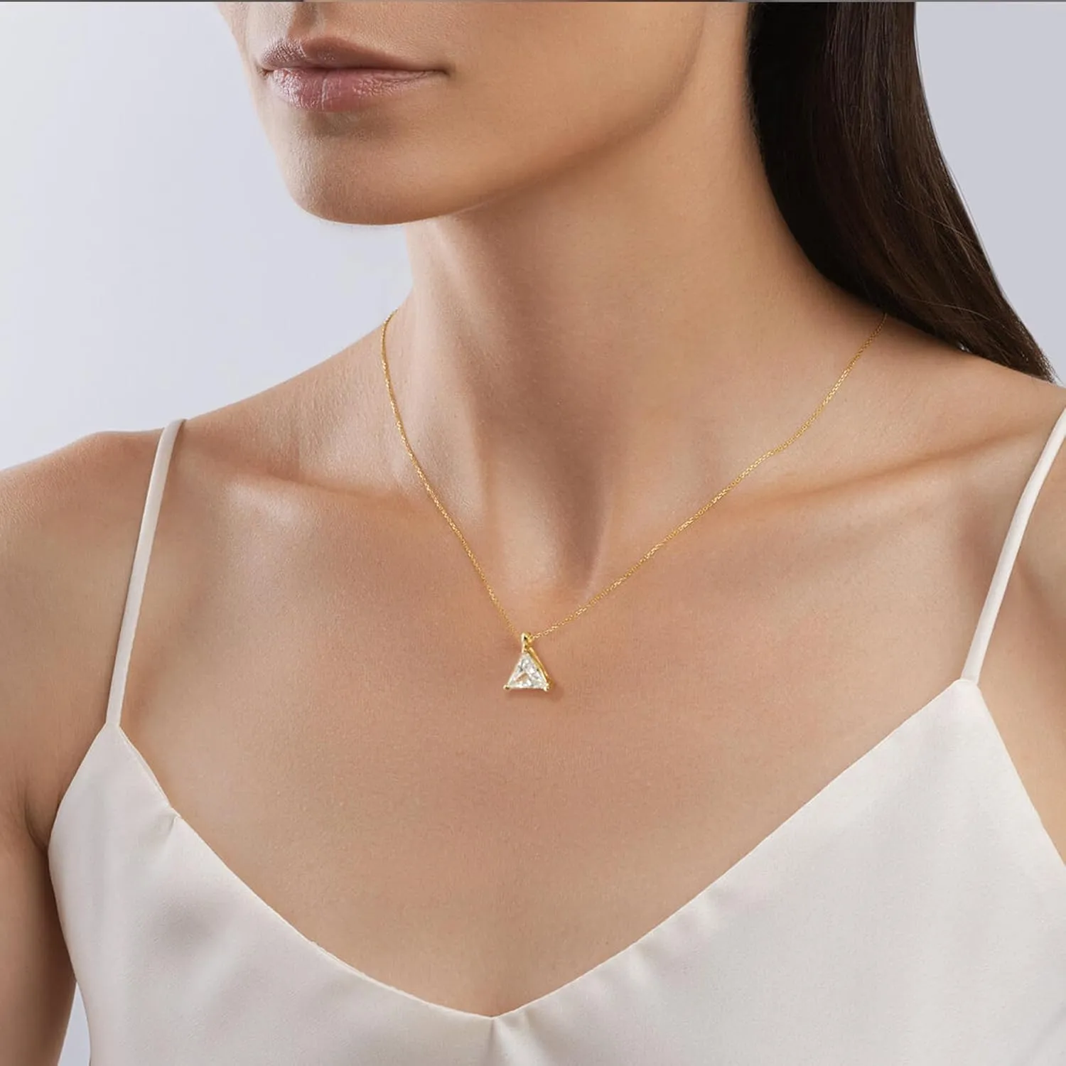 Dainty Diamond Necklace for Women 14K Gold Plated CZ Pendant Necklaces Diamond Solitaire Choker Necklace Birthday Gifts Trendy Wedding Jewelry for Teen Her