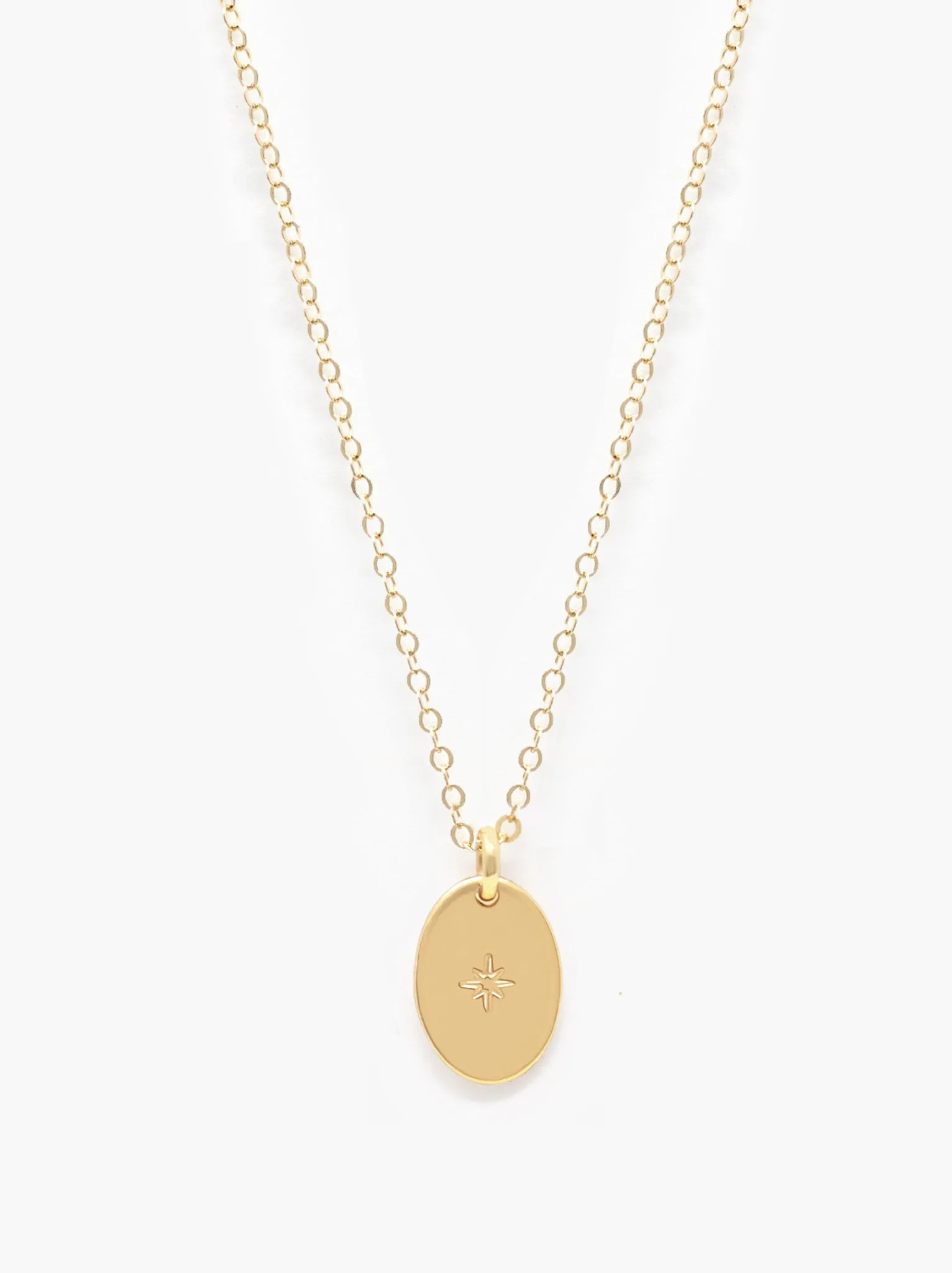 Dainty Oval Necklace Gold