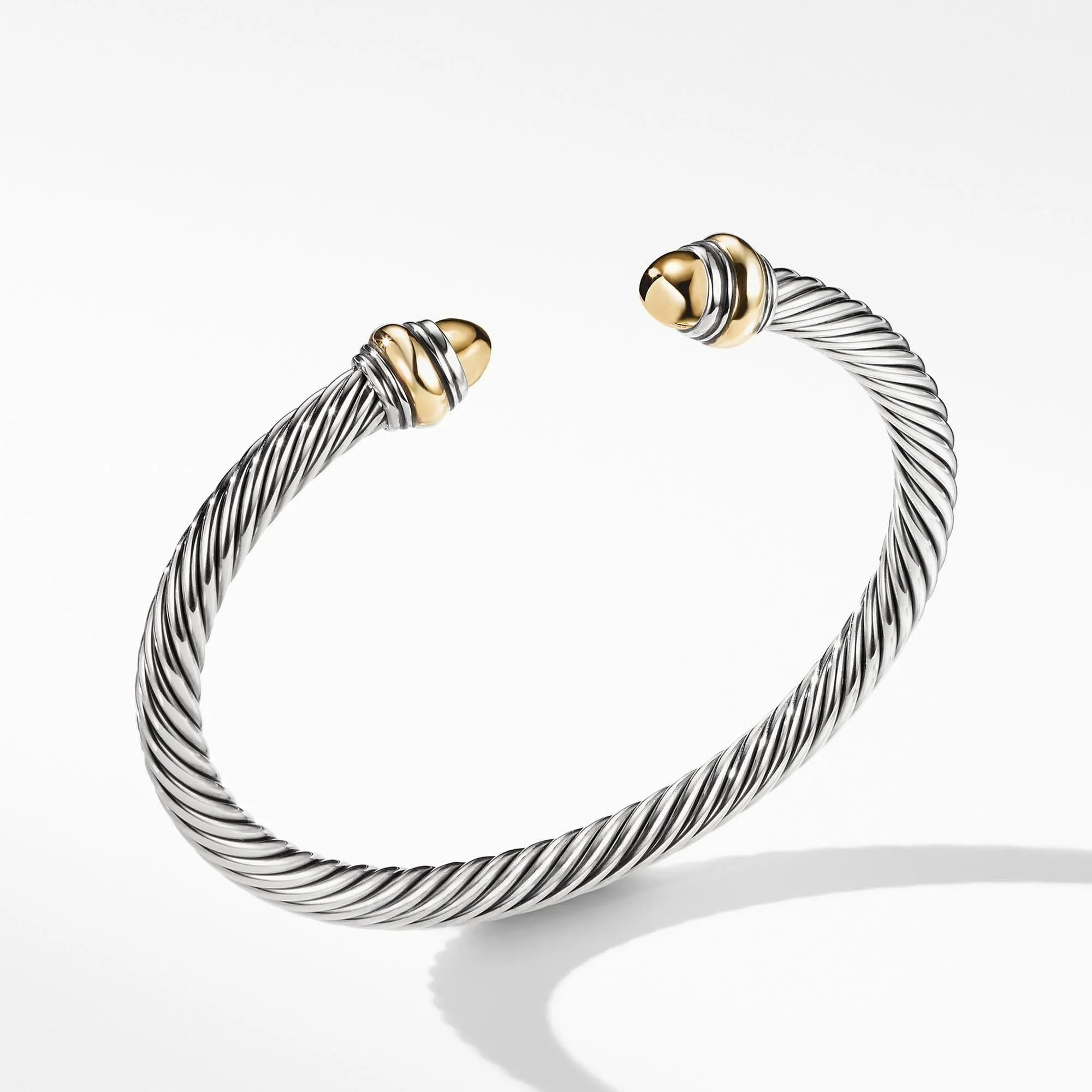 David Yurman Cable Classics Color Bracelet with 14K Yellow Gold Domes, 5mm - Size Medium