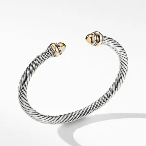 David Yurman Cable Classics Color Bracelet with 14K Yellow Gold Domes, 5mm - Size Medium