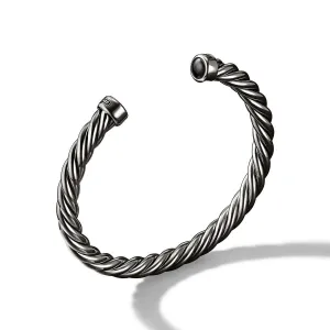 David Yurman Cuff Bracelet with Black Onyx - Medium