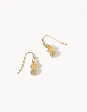 Delicate Pineapple Drop Earrings