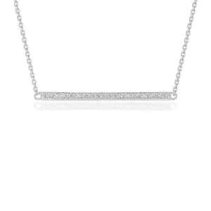 Diamond Bar Pendant in 14k White Gold (1/4 cttw)
