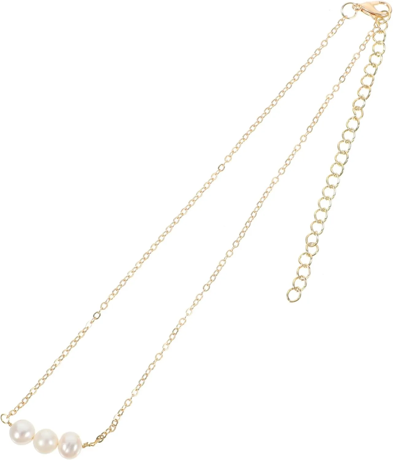 Didiseaon Imitation Pearl Choker Necklace for Women Gothic Baroque Freshwater Pearl Tassel Neck Jewelry Creative Neck Chain for Weddings and Special Occasions