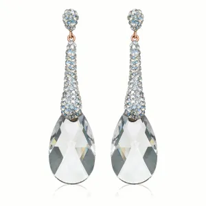 Eclipse Sterling Silver & Rose Gold Plated Drop Earrings