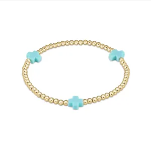 egirl Signature Cross Bracelet- Turquoise