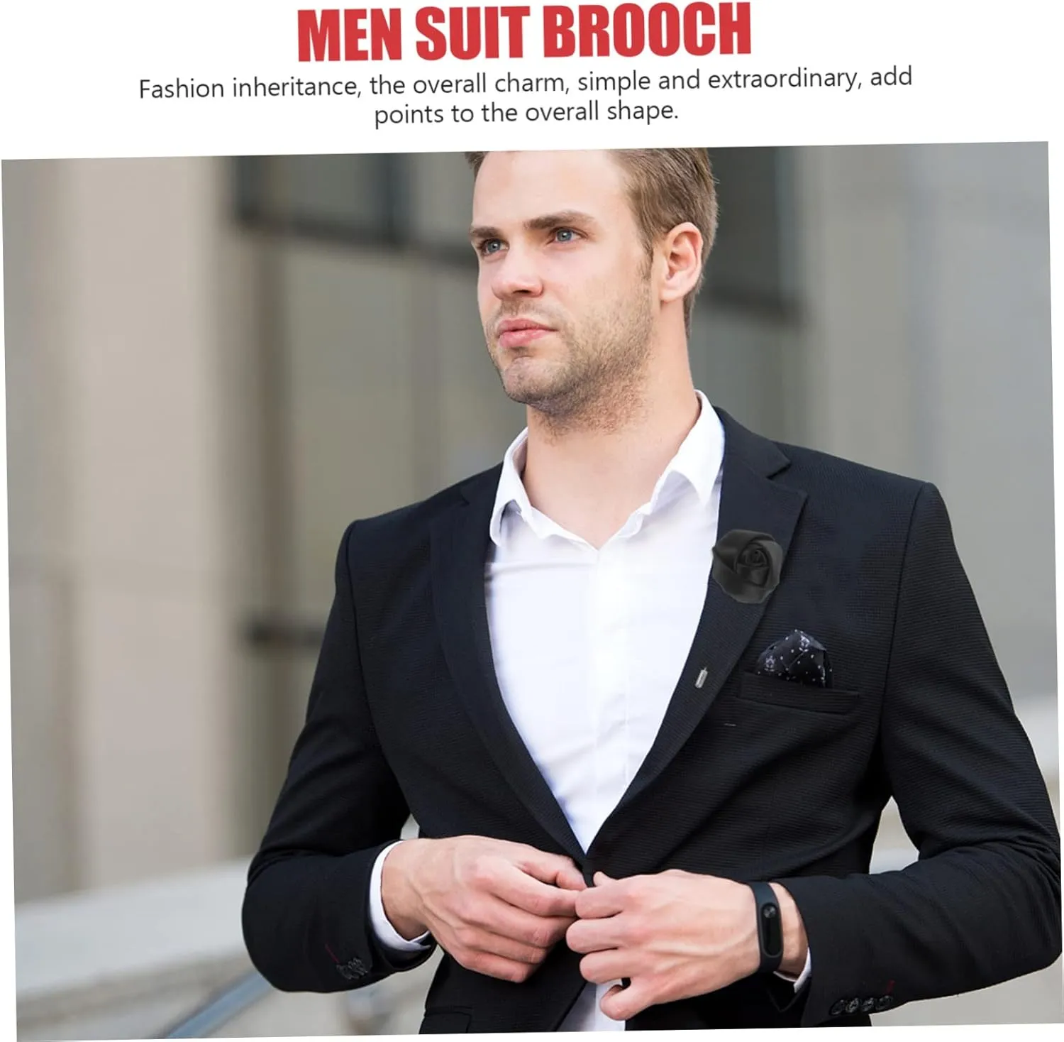 Elegant Rose Men Suit Boutonnieres Men Accessories Jewelry for Wedding Party