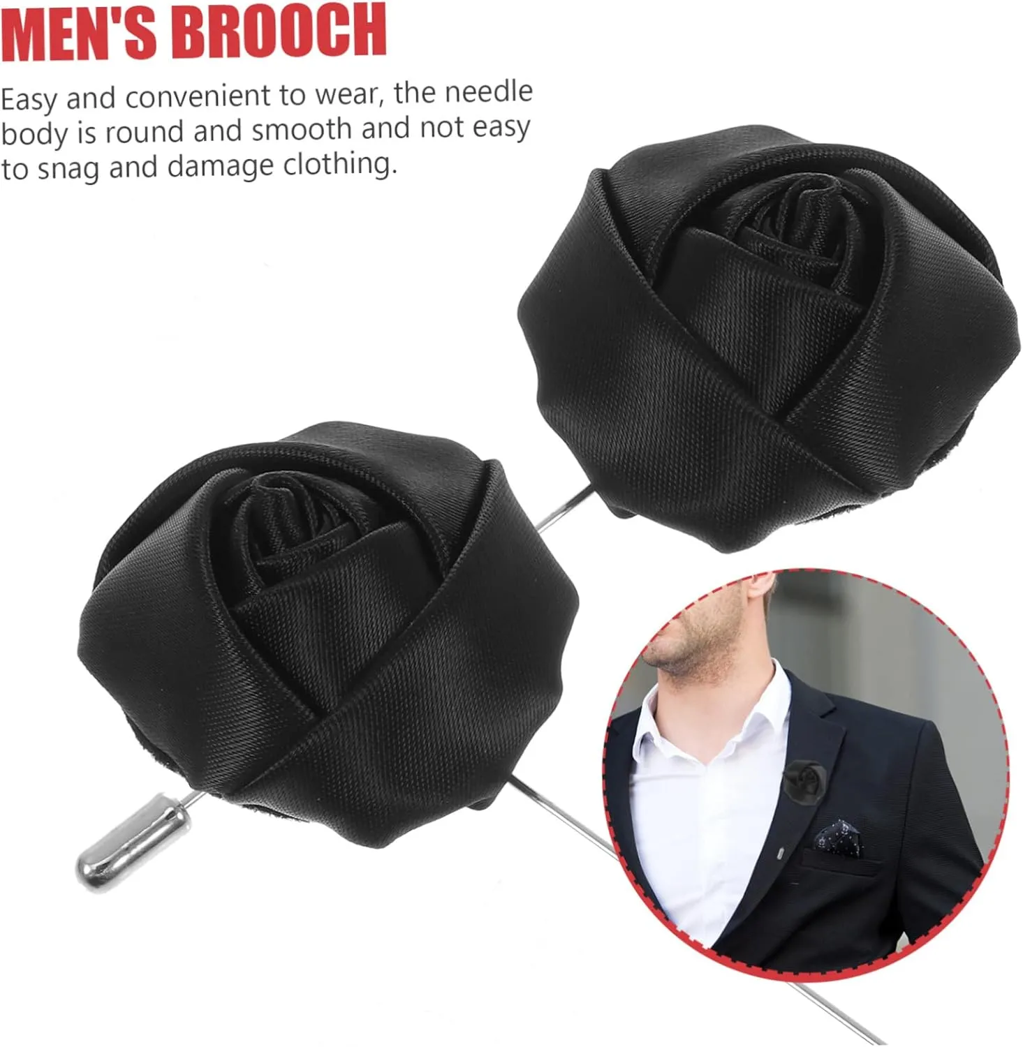 Elegant Rose Men Suit Boutonnieres Men Accessories Jewelry for Wedding Party