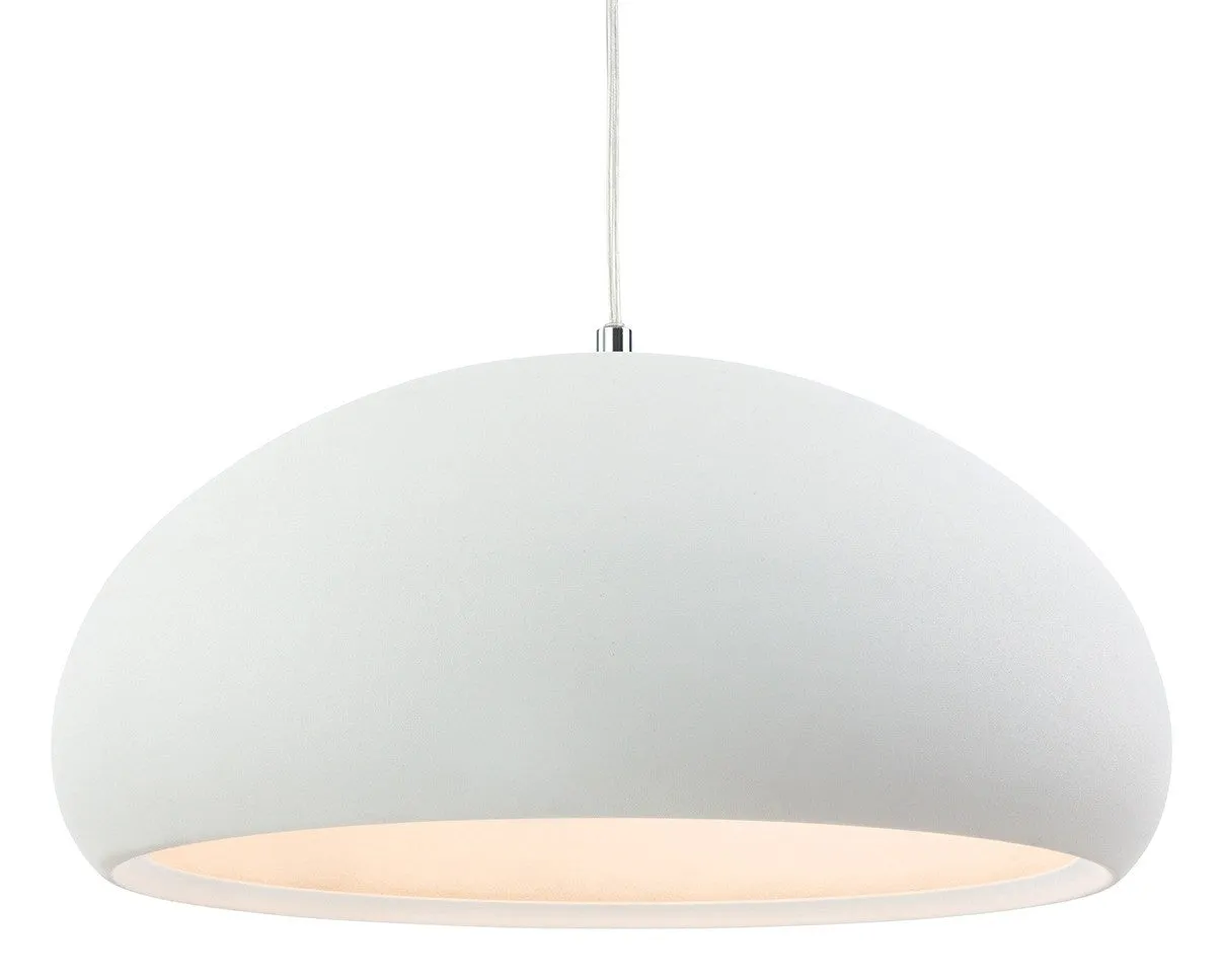 Epsom Rough Sand White Single Pendant - ID 5312
