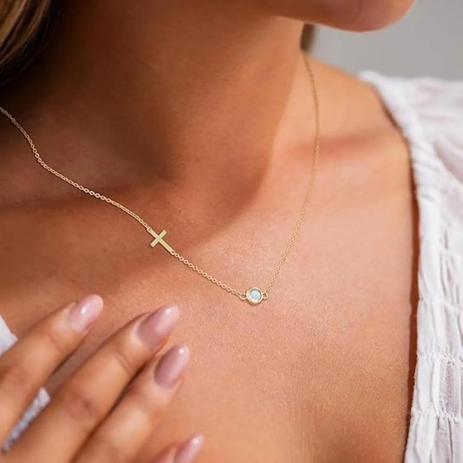 Exceptional Standard Cross Necklace for Women, Dainty Gold Small Cross Necklace, Flawless Offering of Gold Cross Pendant, Non-Tarnish Present for Faith