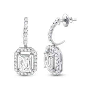 Exquisite Emerald Brilliance Dangle Earrings