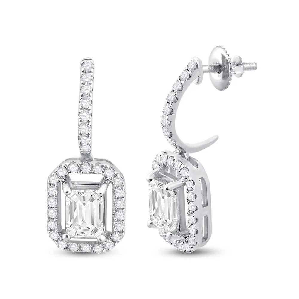 Exquisite Emerald Brilliance Dangle Earrings